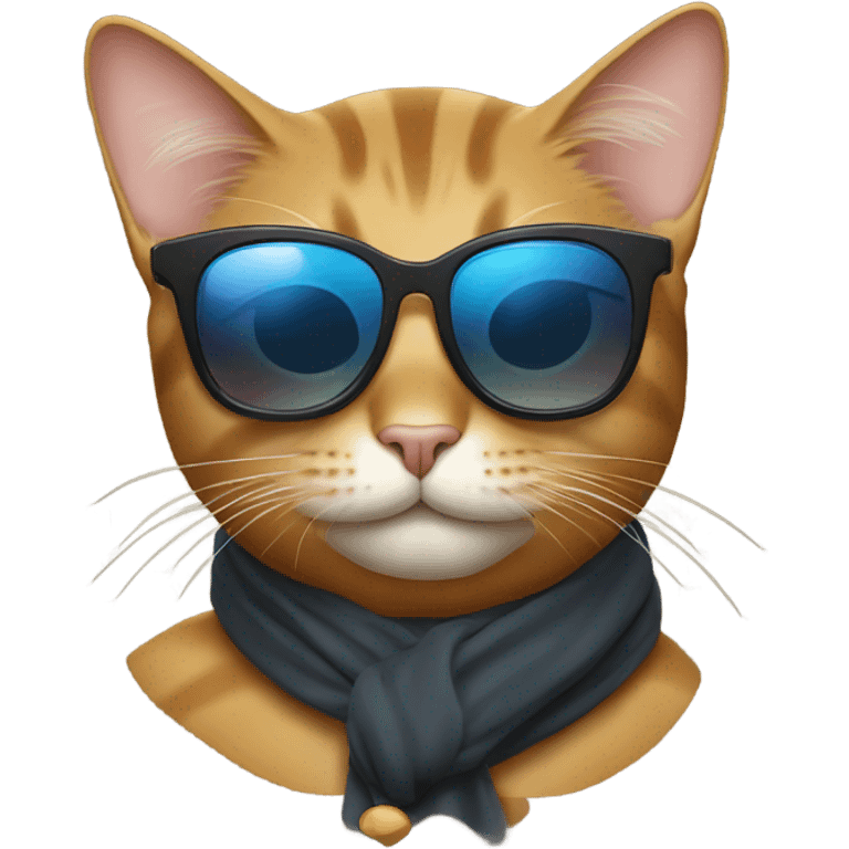 Cat with sunglasses emoji