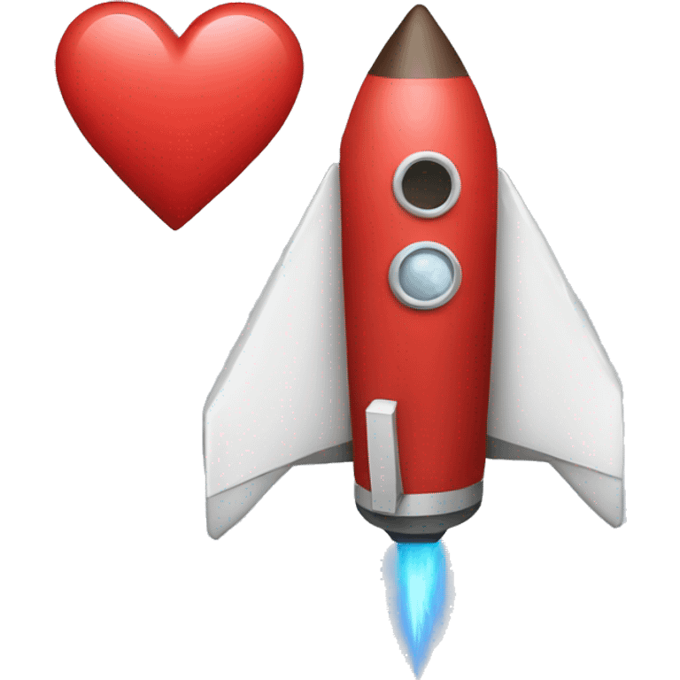 a heart shaped rocket emoji