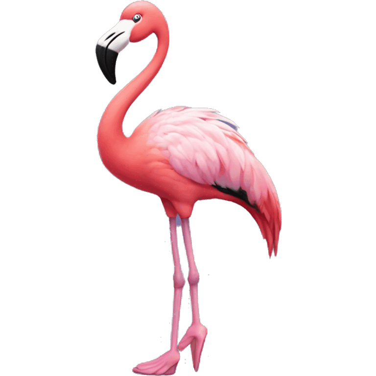 Flamingo in dance shoes emoji