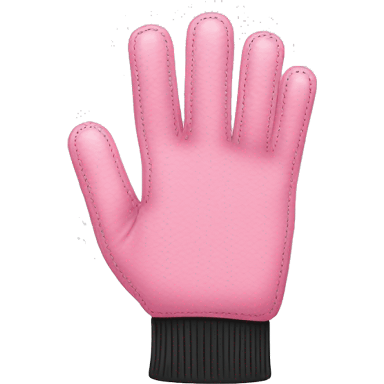 cosmetologa de pelo negro ycon guantes rosados emoji