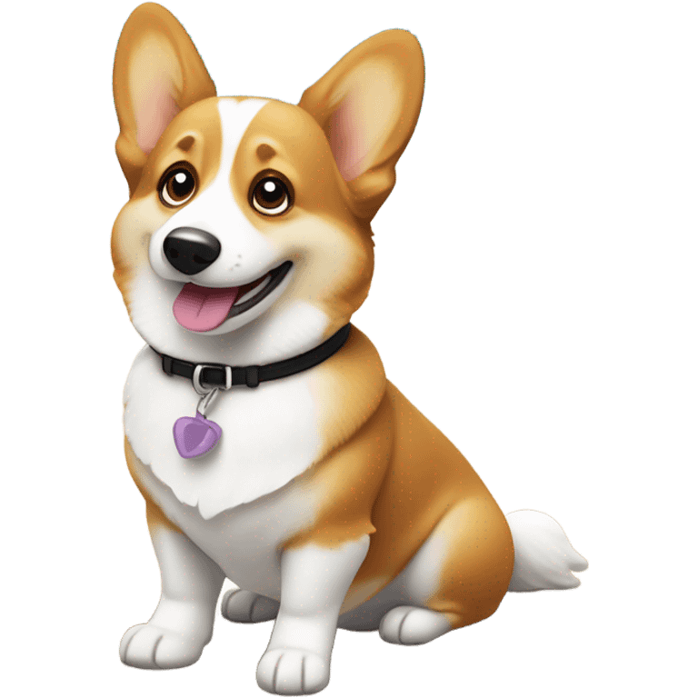 Corgi on a beach  emoji