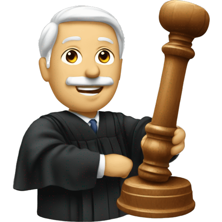 A JUDGE HOLDING A GAVEL emoji