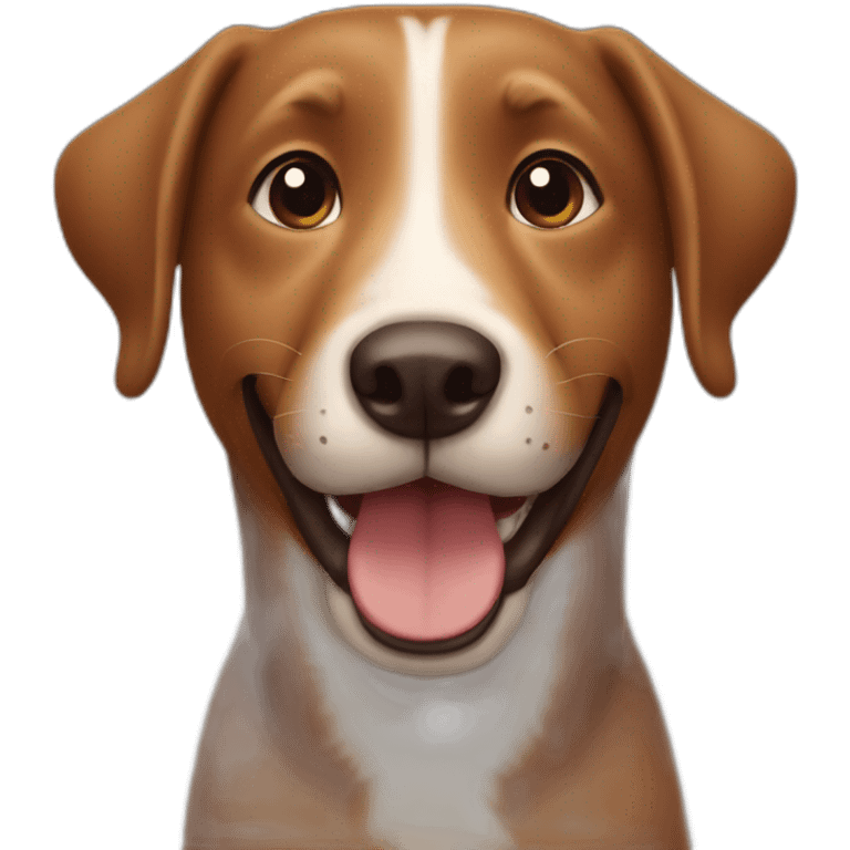 Happy brown dog smiling emoji