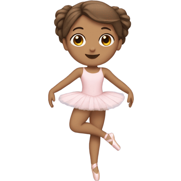 Ballerina with brown hair emoji