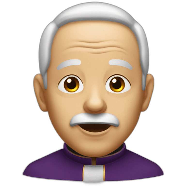 Old priest licking lips emoji