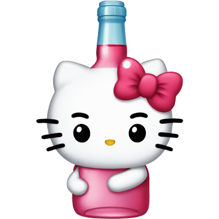 Hello kitty depressed tears with alcohol hello kitty emoji