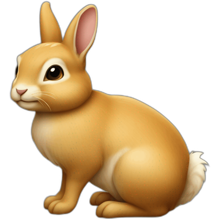 Ecureuil sur un lapin emoji