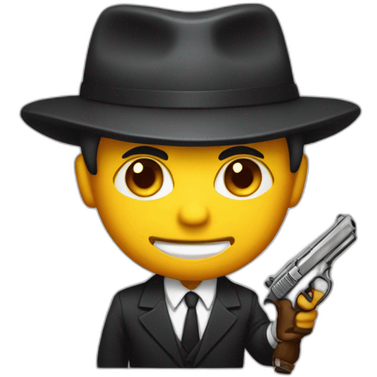 Mafia avec une arme à feu dans les mains emoji