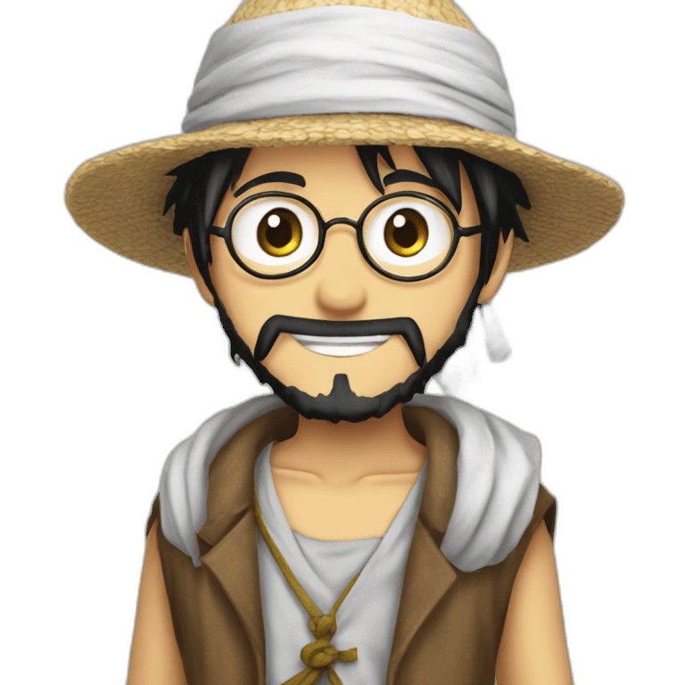 Luffy muslim glasse emoji