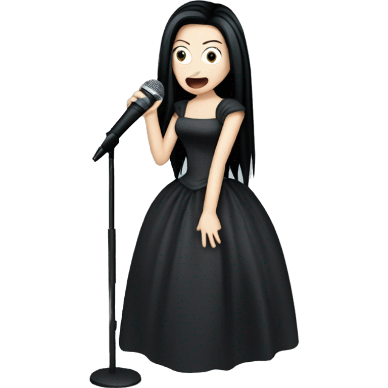 amy lee singing with microphone emoji