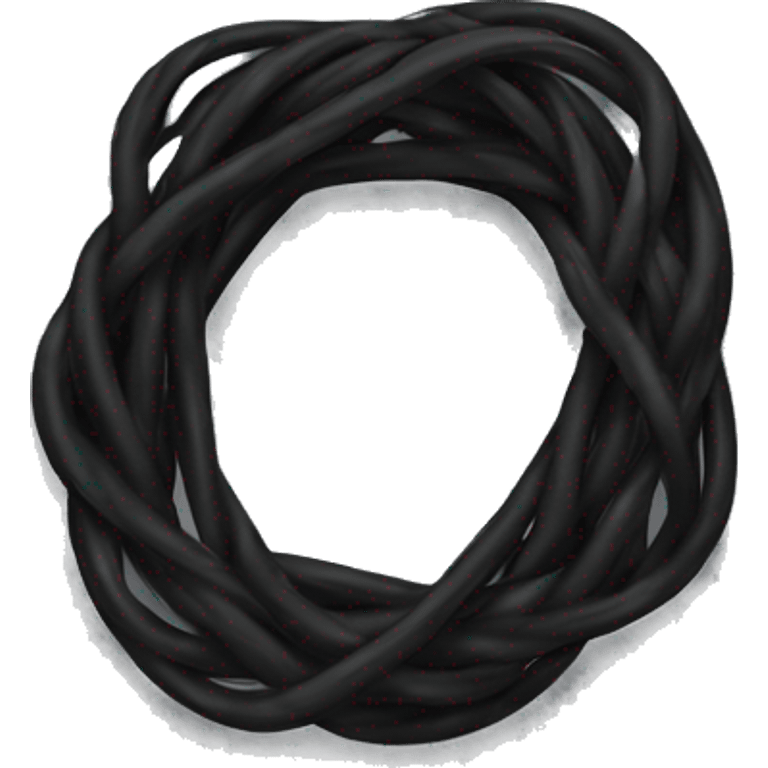 Rubber band in black emoji