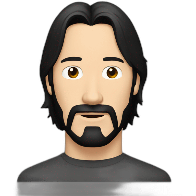 keanu reeves whit short hair and short beard emoji