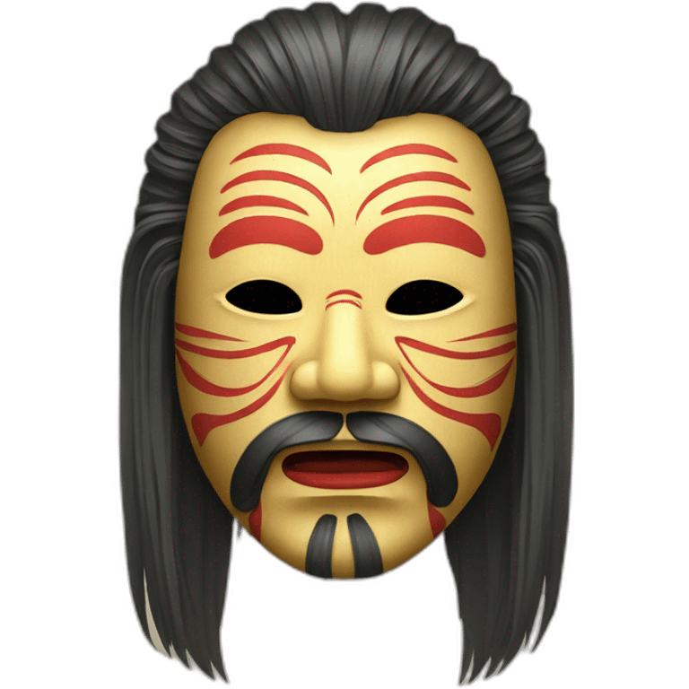 noh-mask-longhair-japanese-kimono-massive-man emoji