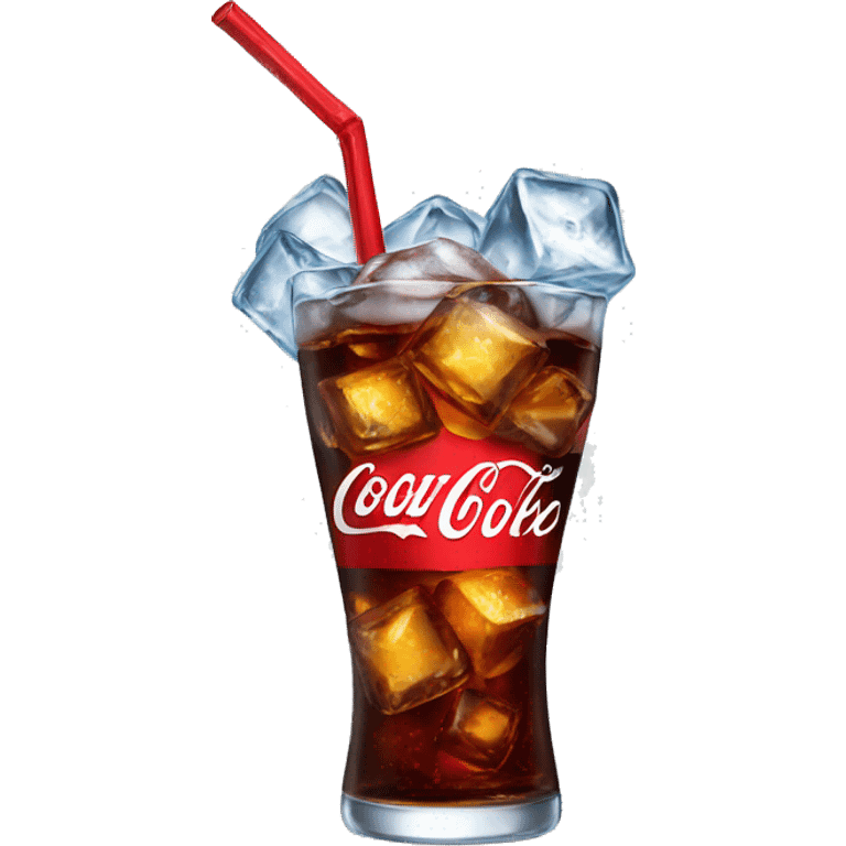 refreshing coke with ice cubes emoji