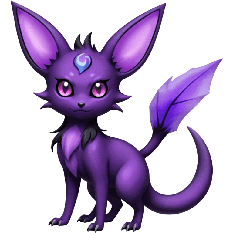 Shiny Dark Noibat-Espeon-Haunter-Umbreon-Nidorino-fusion-hybrid full body emoji