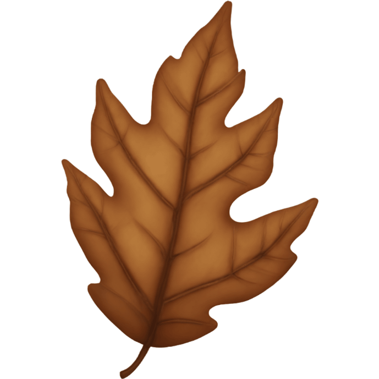 Brown leaf emoji