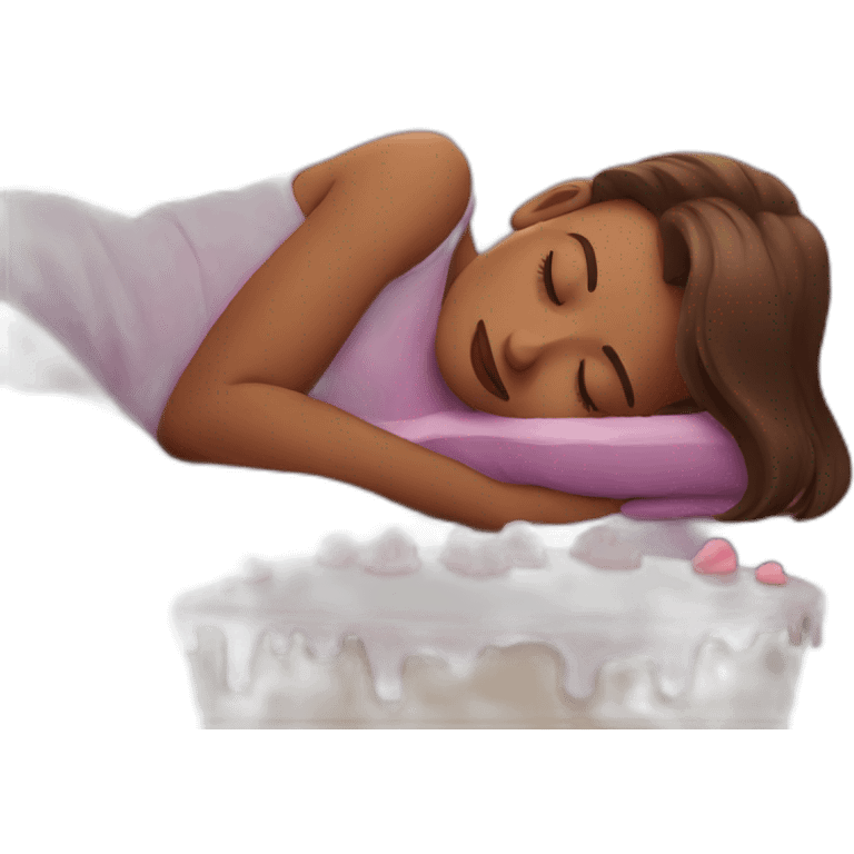 sleeping-with-cake emoji