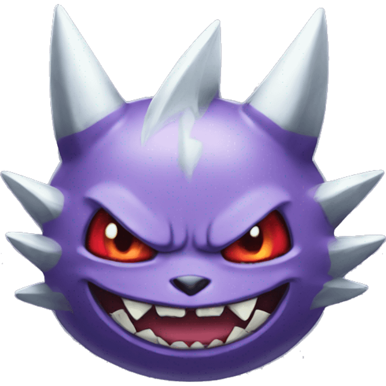 Gengar con los tattos del duki emoji