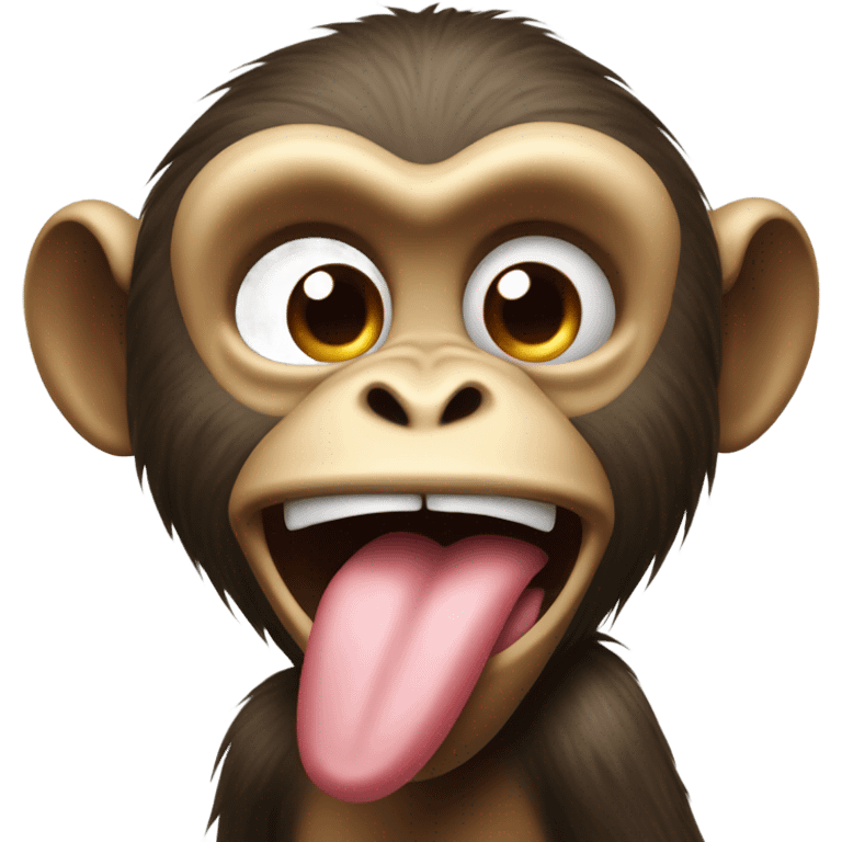 monkey long tongue emoji