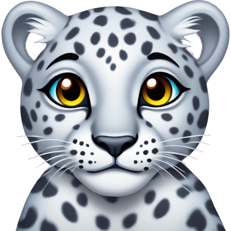 lisa frank snow leopard emoji