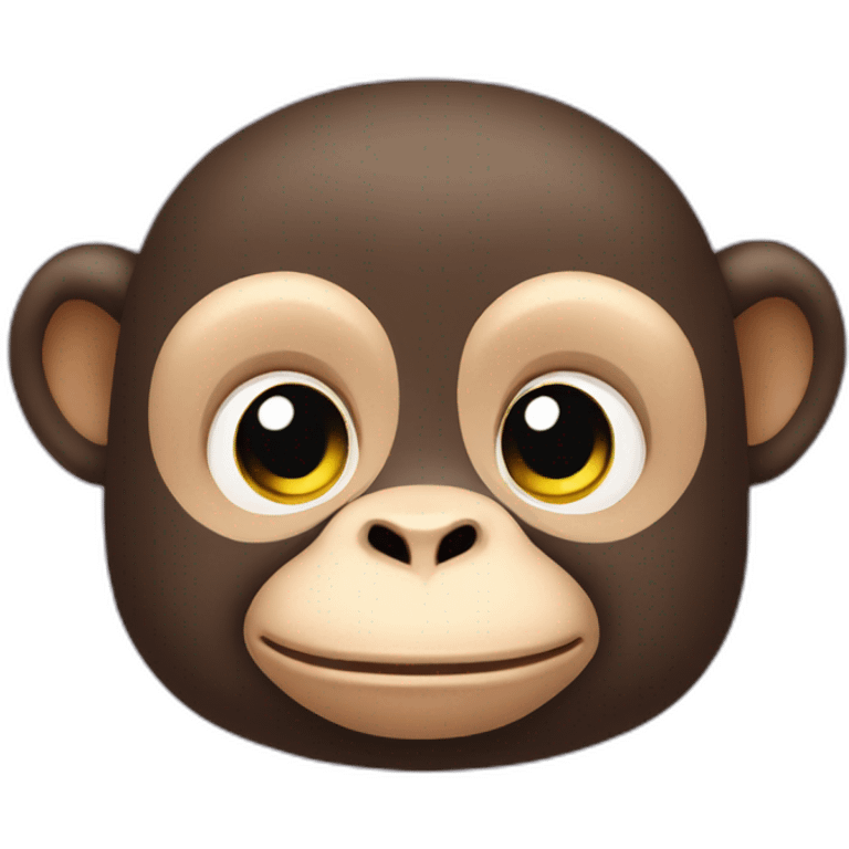 Cute plush fat chimp full emoji