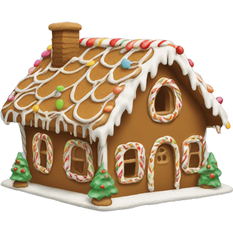 Gingerbread house emoji