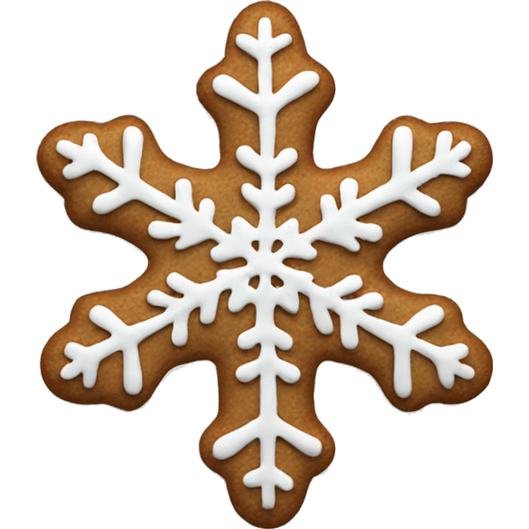 Gingerbread snowflake emoji