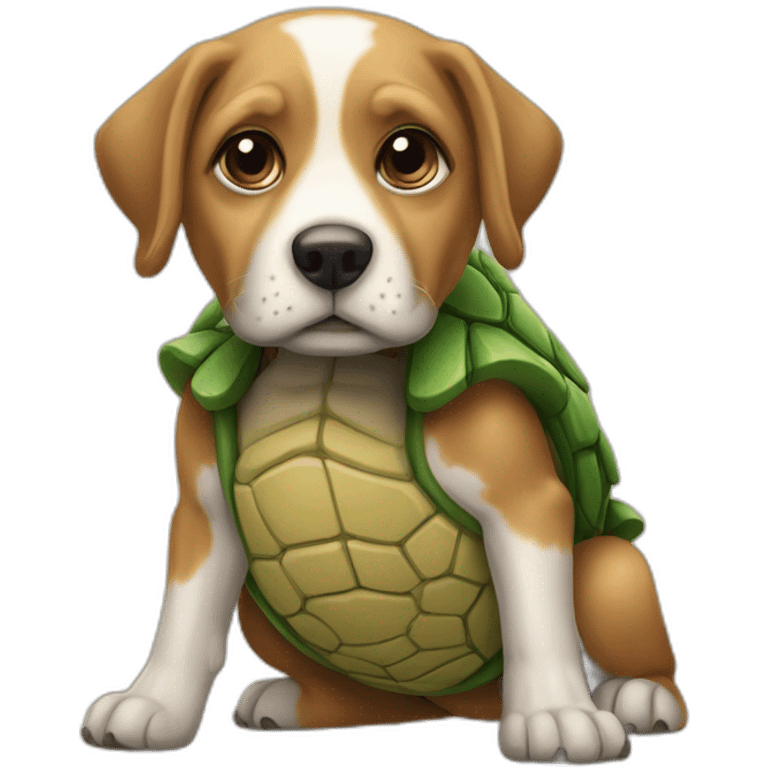 Chien sur tortue emoji