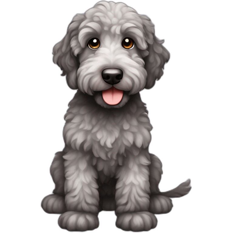 merle black labradoodle emoji