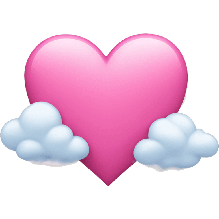 Pink heart with clouds  emoji