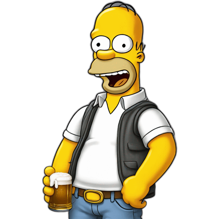 homer simpson holding a beer emoji