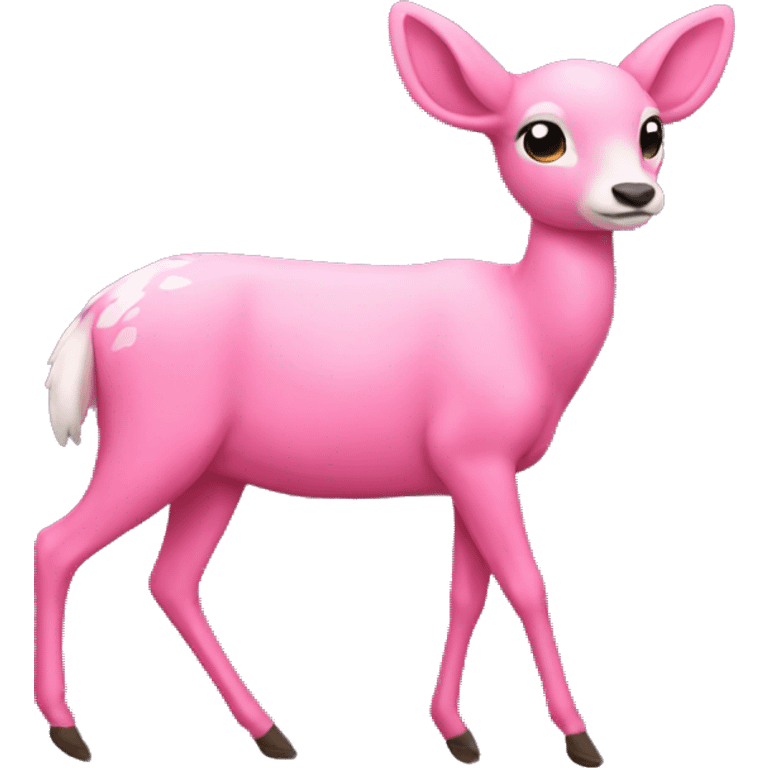 Pink deer emoji