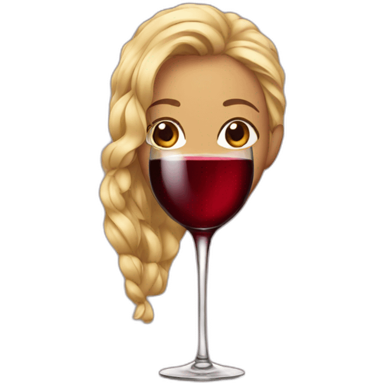 Girl wine emoji