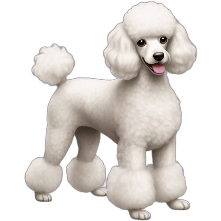 Dog Standart Poodle full body emoji