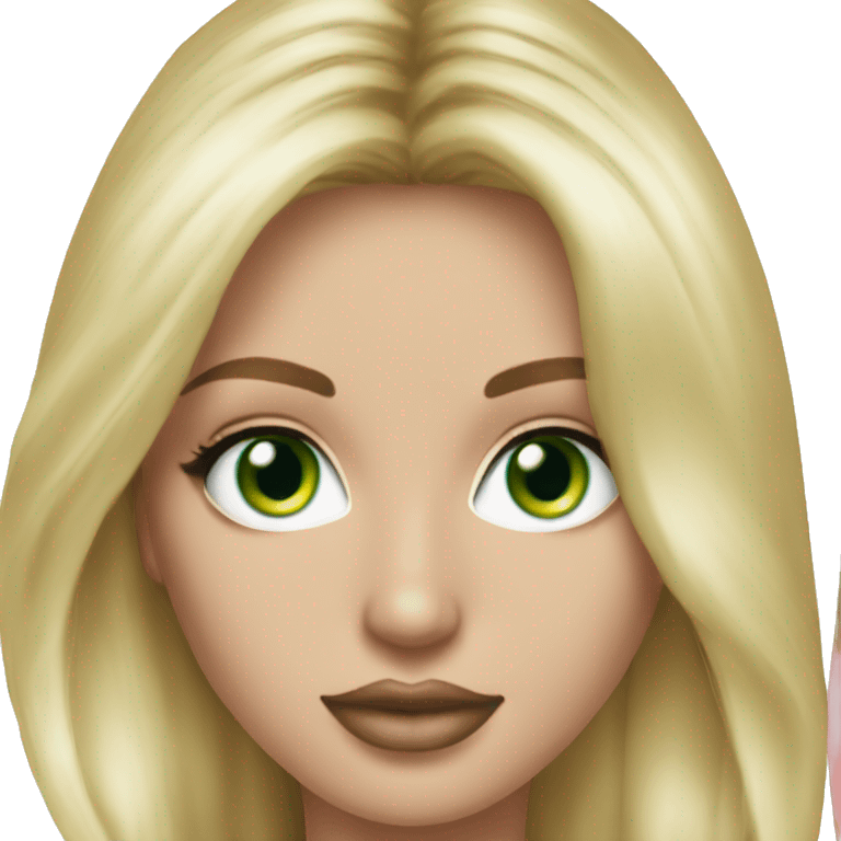 Realistic victoria secret model blonde green eyes  emoji