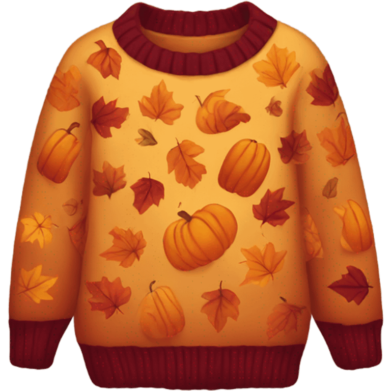 Cute fall sweater emoji