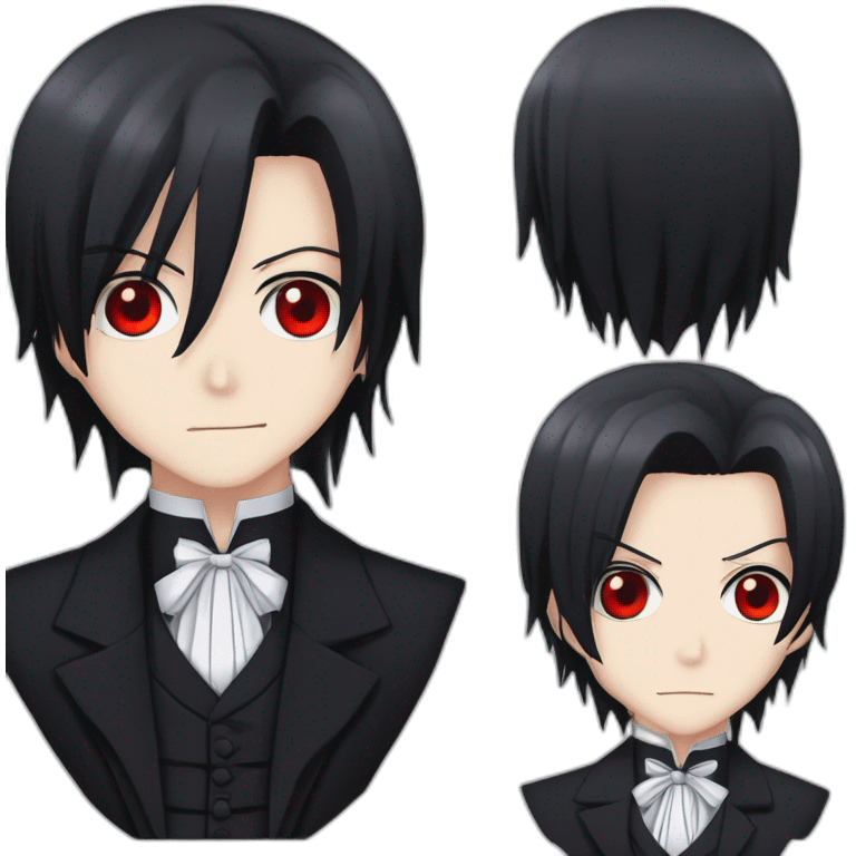 Sebastian Michaelis (Black Butler) (red eyes) emoji