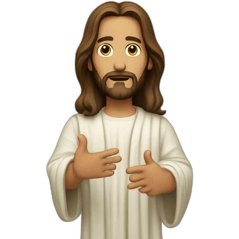 jesus christ saying no emoji