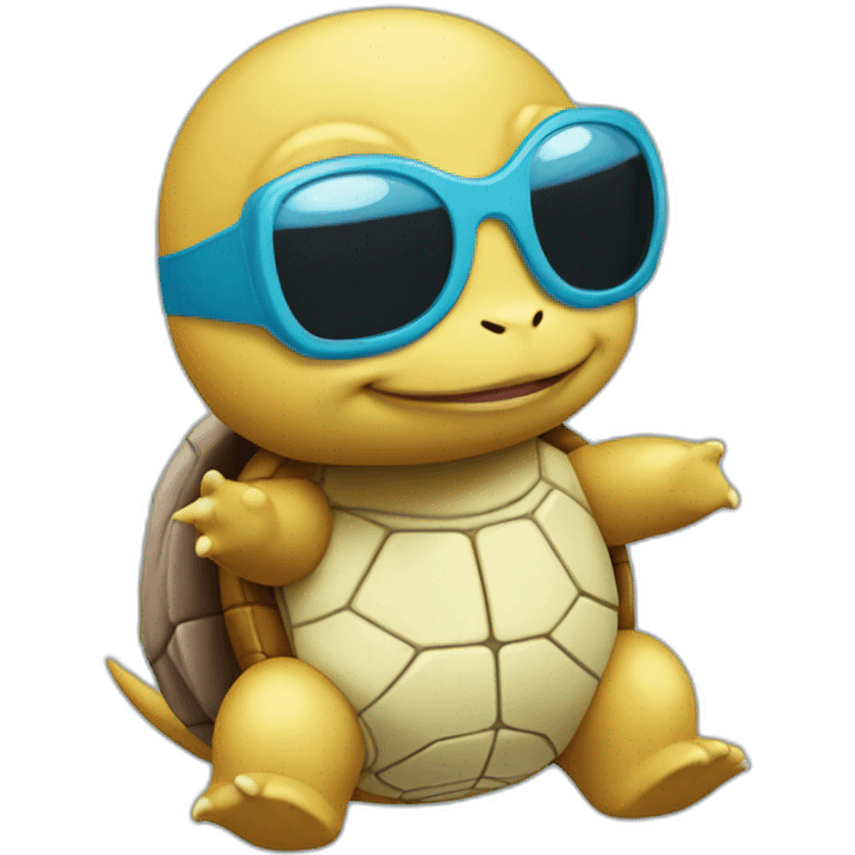 Squirtle with sunglasses  emoji