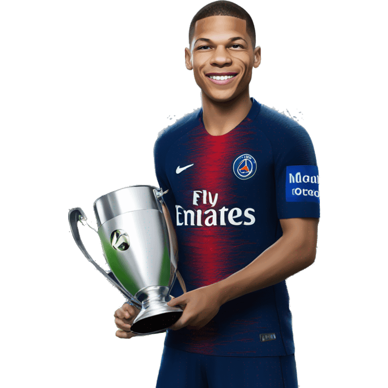 Mbappé with the champions League  emoji