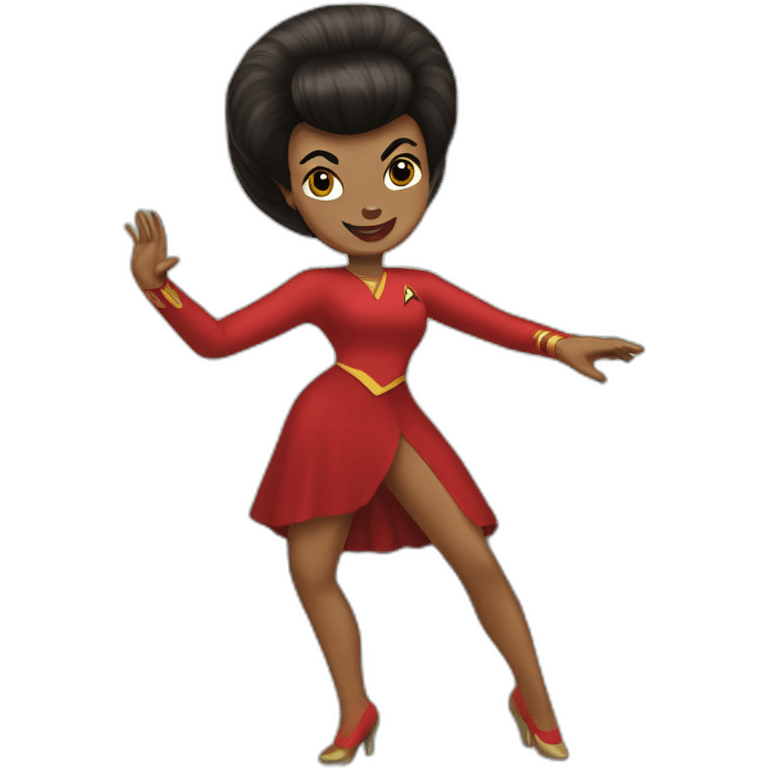 Uhura star trek dancing emoji