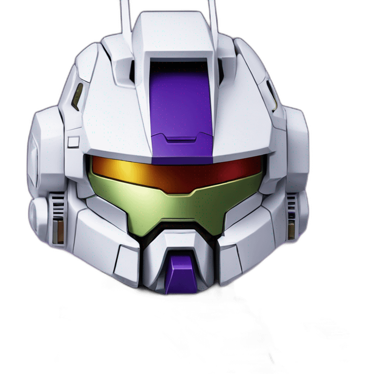 purple and green gundam rx-78-2 face Vs fox and white bear emoji