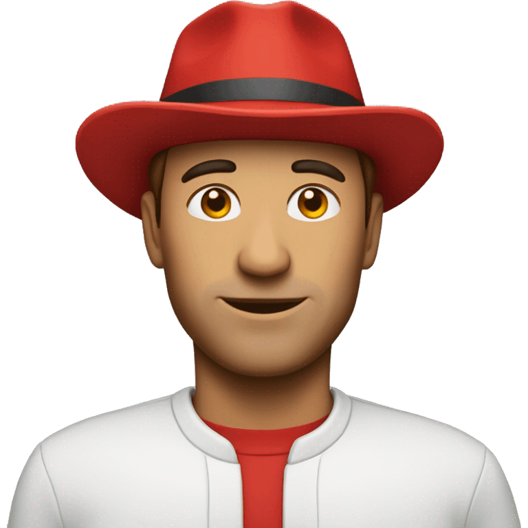 Man with red hat emoji