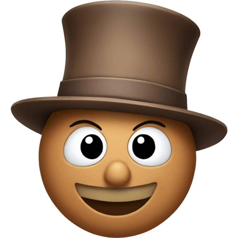 snowman with a brown hat emoji