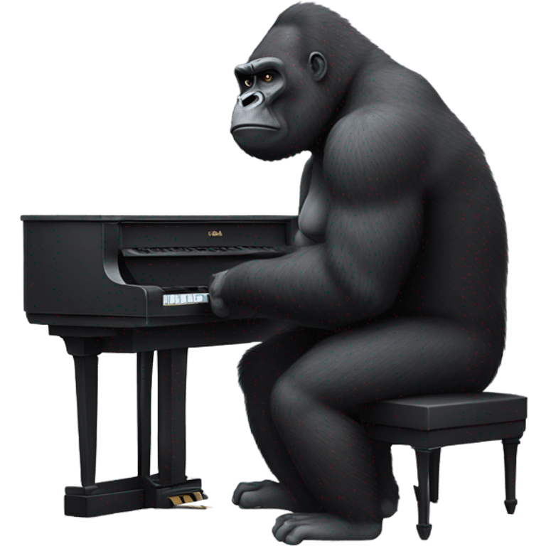 gorilla playing piano from Sing movie emoji