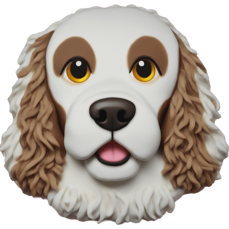 Dog spaniel cake emoji