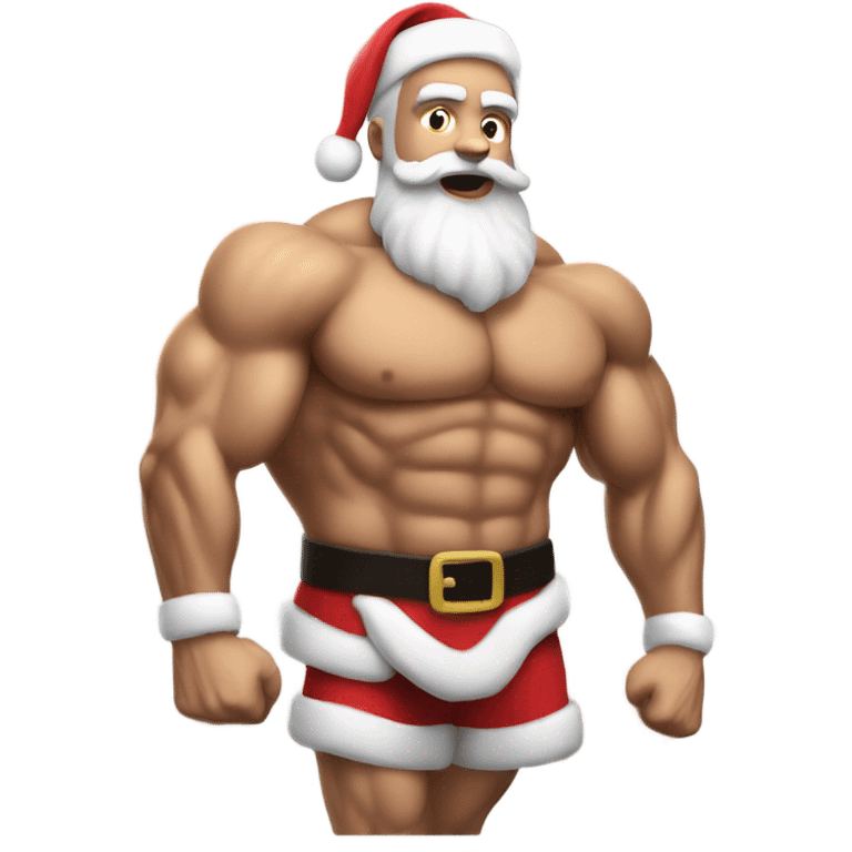 muscle santa emoji