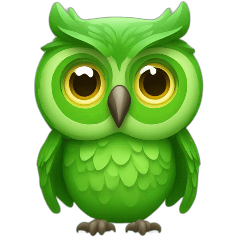 mad duolingo green owl emoji