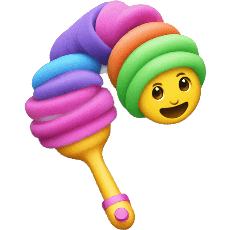 a  singleplastic colorful Velcro Curlers emoji