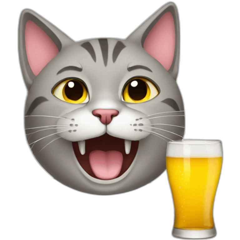 Drunk cat emoji